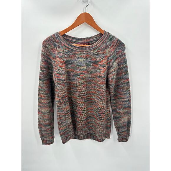 prAna Multicolor Rainbow Knit Crewneck Pullover Sweater // S - Picture 2 of 9